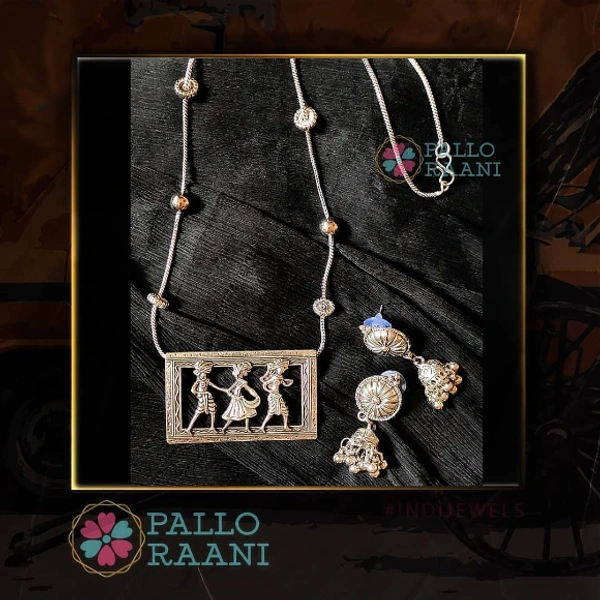 SHAUTAL NAACH pendant set - silver